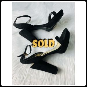 Guess Black Platform Two Part Heels